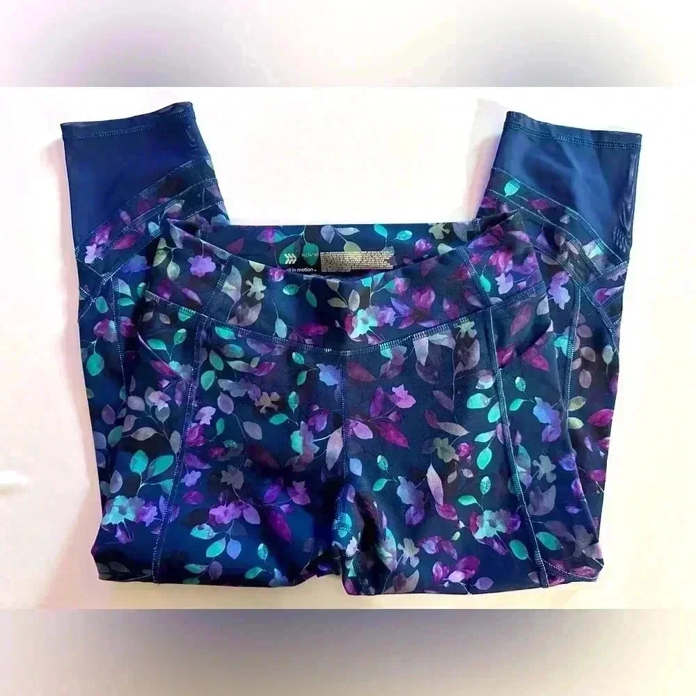 all in motion Girl's Activewear Flower Print Leggings (614) - Picture 4 of 9